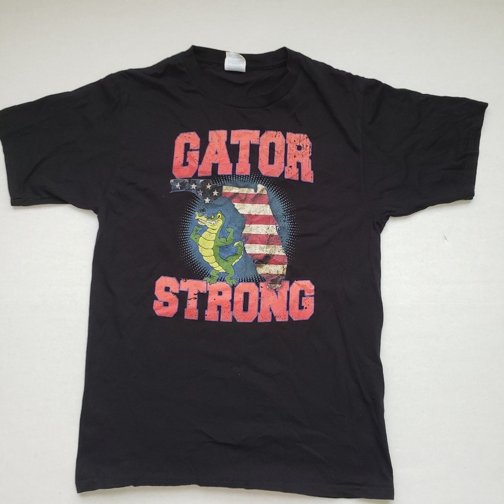 Florida Gator Strong T Shirt Mens Small Black Port & Company Graphic Tee USA